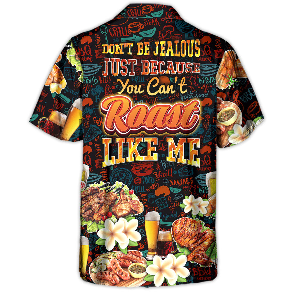 Funny Barbecue Grill Master Hawaiian Shirt Pattern Detail For Tropical Vacations