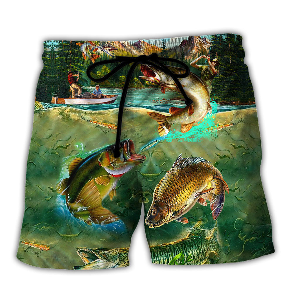 Fishing Beautiful Nature Style Beach Shorts For Beach Days And Outdoor Activities