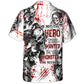 Skull Monster Hawaiian Shirt Collar And Front View For Summer Travel