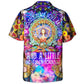 Bold Yoga Attitude Graphic Hawaiian Shirt Pattern Detail For Resort Wear
