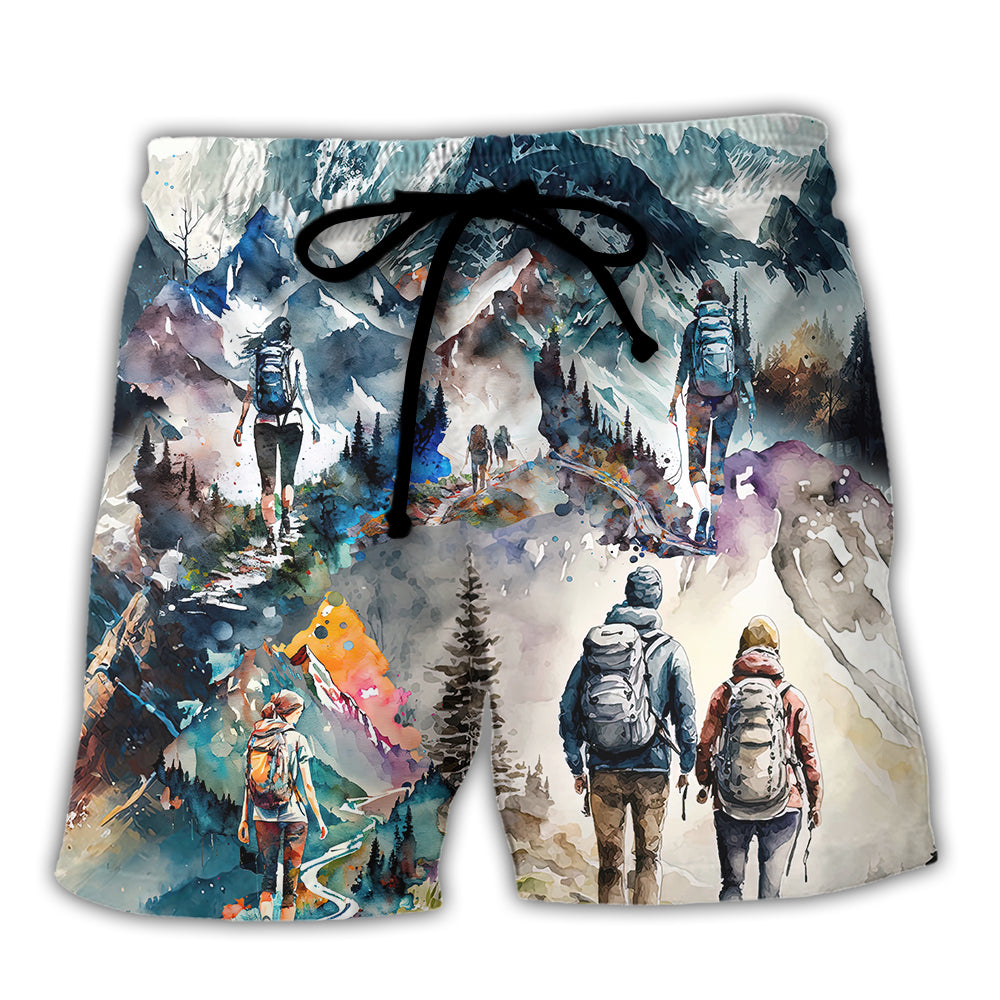 Hiking The Mountains Are Calling Adventure Vibe Beach Shorts For Resort Trips And Casual Comfort