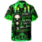 Vintage Skull Artwork Hawaiian Shirt Artwork View For Casual Outings