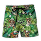 Tropical Golf Dog Beach Shorts For Weekend Travel And Comfortable Daily Use