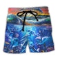 Coastal Sunshine Ocean Dolphin Beach Shorts For Casual Day Trips And Weekend Casual Style
