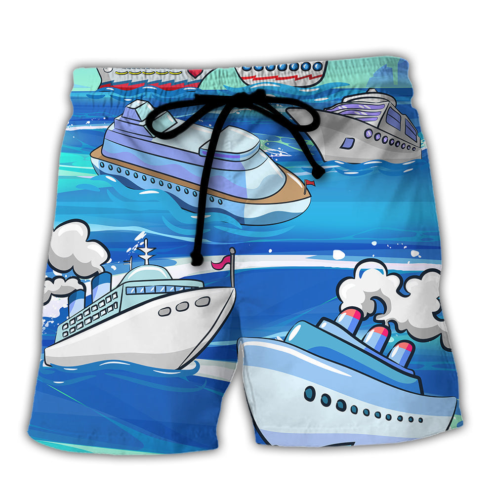 Cruises Funny Saved Me Quote Cruise Lover Beach Shorts For Poolside Relaxation And Everyday Comfort