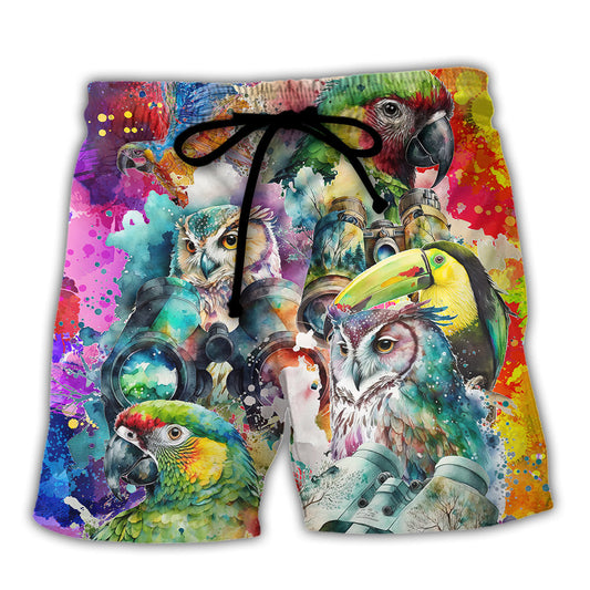 Bird Watching The Birds Are Watching Funny Quote Beach Shorts For Outdoor Activities And Vacation Styling