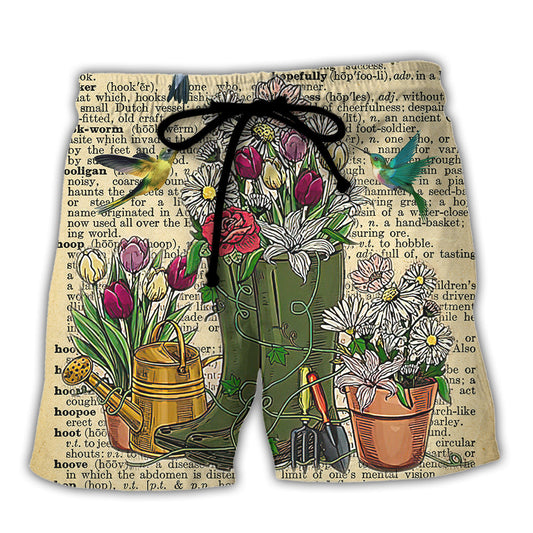Gardening Mindful Message About Finding Peace In Beach Shorts For Summer Vacation And Coastal Travel