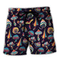 Hippie Mushroom Peace Life Art Beach Shorts For Beach Days And Casual Outdoor Wear
