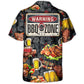 Barbecue Food Meat BBQ Hawaiian Shirt Resort Outfit View For Casual Outings