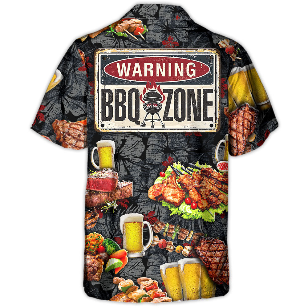Barbecue Food Meat BBQ Hawaiian Shirt Resort Outfit View For Casual Outings