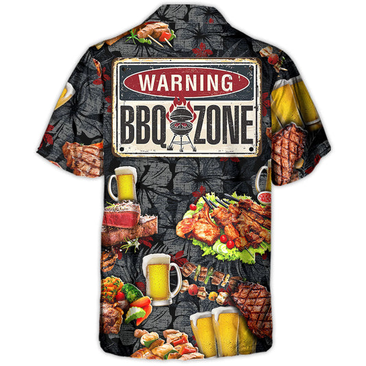 Barbecue Food Meat BBQ Hawaiian Shirt Resort Outfit View For Casual Outings