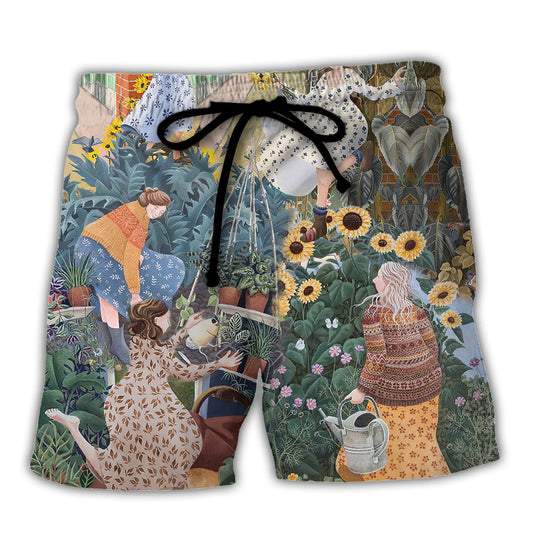 Gardening Garden Beach Shorts For Island Getaways, Resort Wear, And Leisure And Relaxation