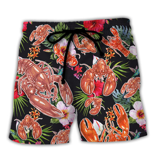 Ocean Tropical Lobster Queen Beach Shorts For Poolside Relaxation And Comfortable Daily Use