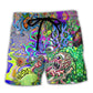 Hippie Octopus Music Colorful Ocean Beach Shorts For Seaside Summer Adventures
