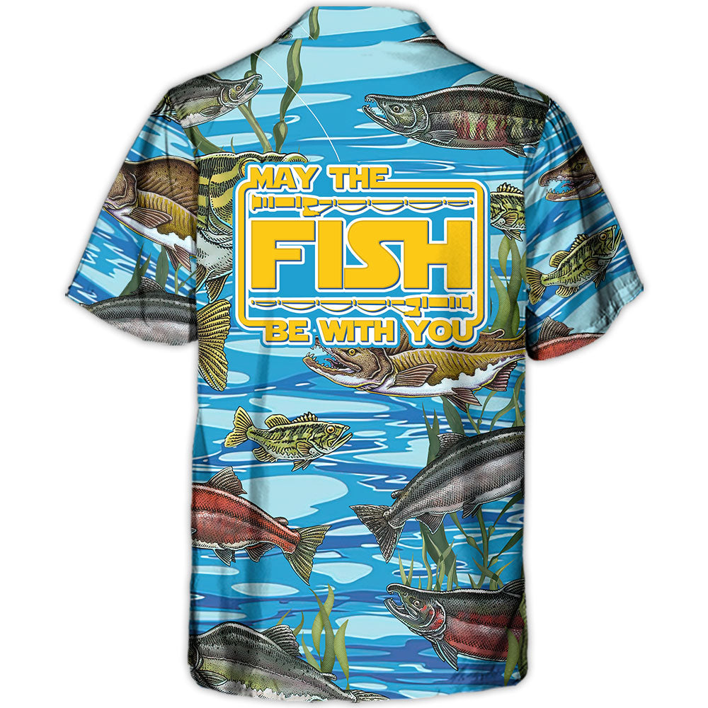 Fishing Adventure Graphic Hawaiian Shirt Front Pattern View For Coastal Travel