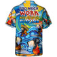 Funny Surfing Parrot Hawaiian Shirt Graphic Artwork Detail For Weekend Trips