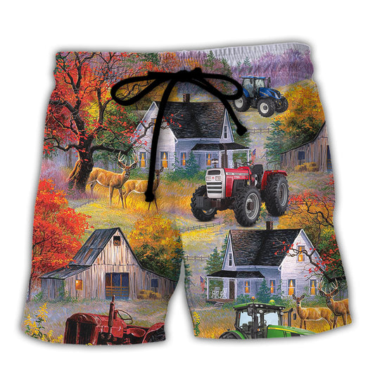 Tractor Farmer Beach Shorts For Coastal Adventures And Leisure And Relaxation