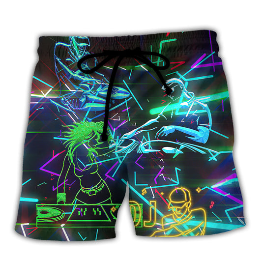 Colorful DJ Music Beach Shorts For Resort Getaways And Thoughtful Gift Giving