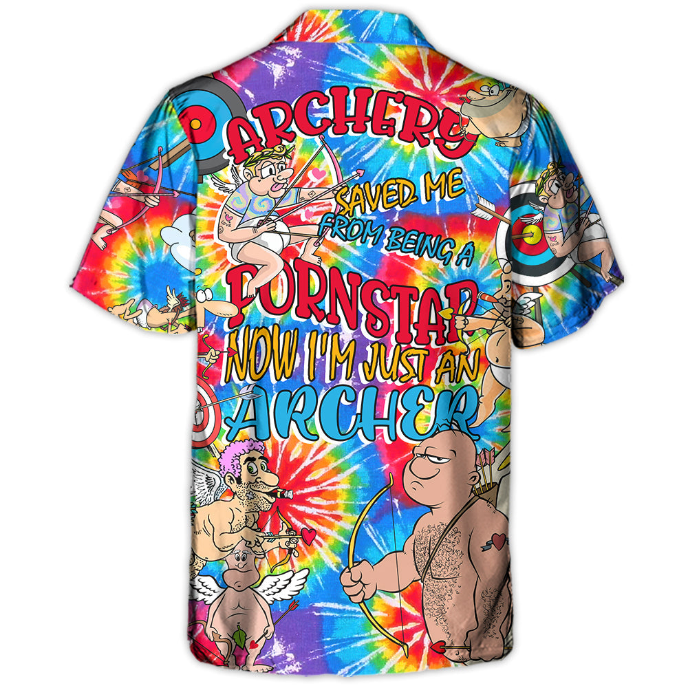 Archery Archer Hawaiian Shirt Design Detail For Sunny Adventures And Casual Wear