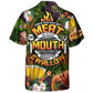 Funny Barbecue Grill Food Hawaiian Shirt Print Closeup For Coastal Travel