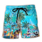 Beach Saved Me Funny Beach Lover Peach Quote Beach Shorts For Vacation Travel And Relaxed Outdoor Comfort