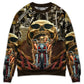 Wild Spirit Skull Inspirational Sweater For Alternative Fashion Events And Thoughtful Seasonal Gifts