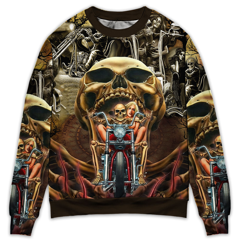 Wild Spirit Skull Inspirational Sweater For Alternative Fashion Events And Thoughtful Seasonal Gifts