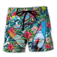 Windsurfing The Wind Is Calling I Must Go Beach Shorts For Beach Days And Casual Outdoor Wear