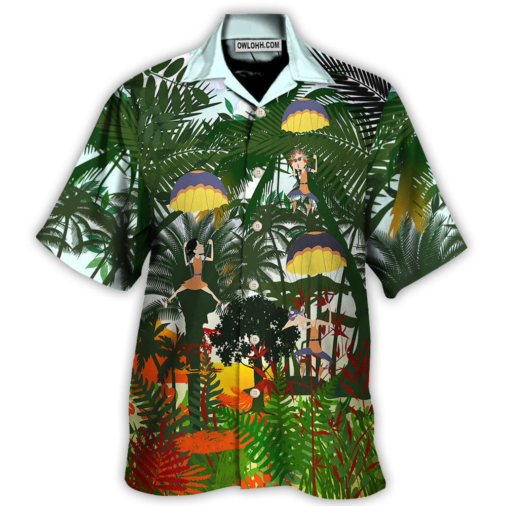 Parasailing Outdoor Passion Hawaiian Shirt Pattern Detail For Summer Travel