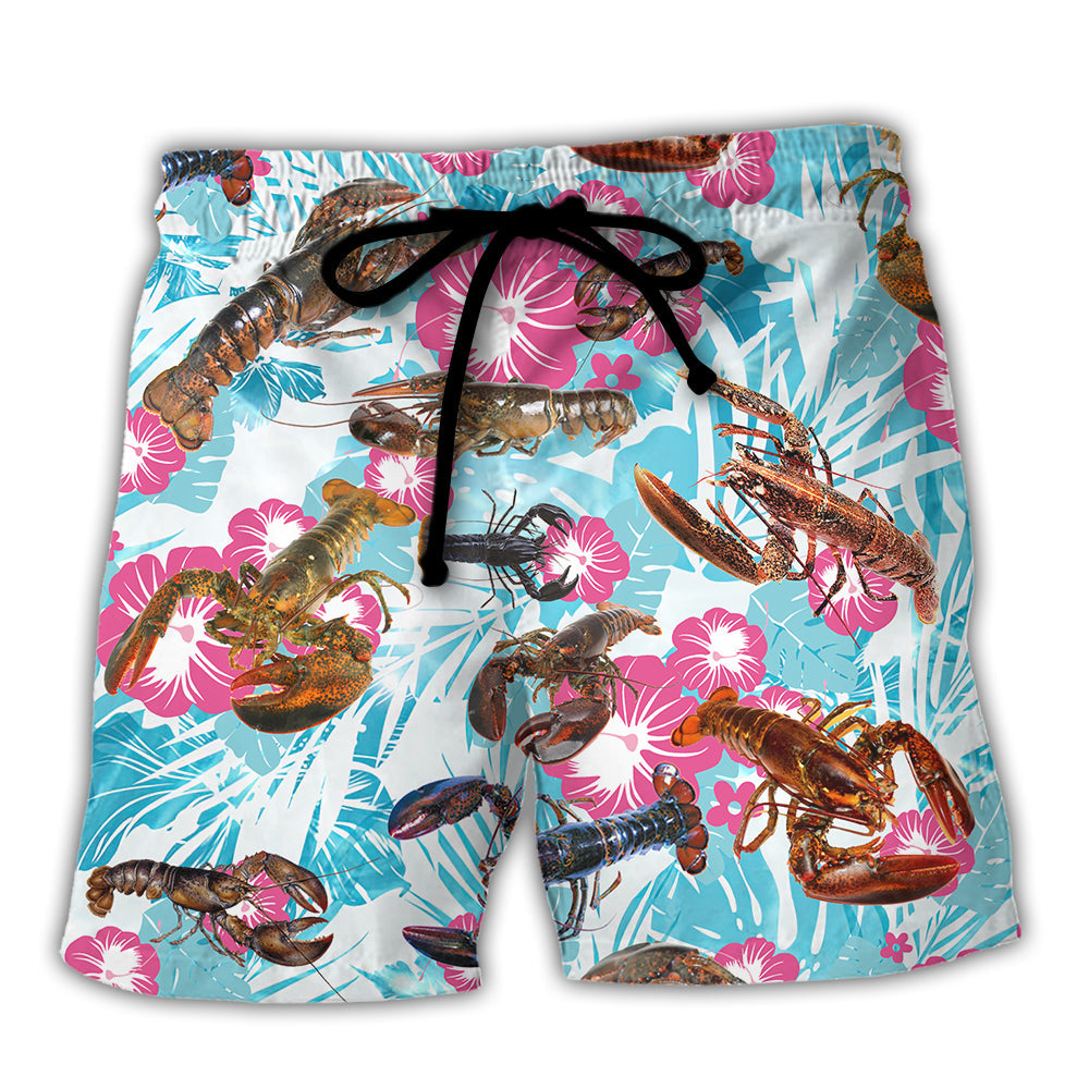Lobstering Life Is Better At The Lake Tropical Beach Shorts For Coastal Summer Adventures