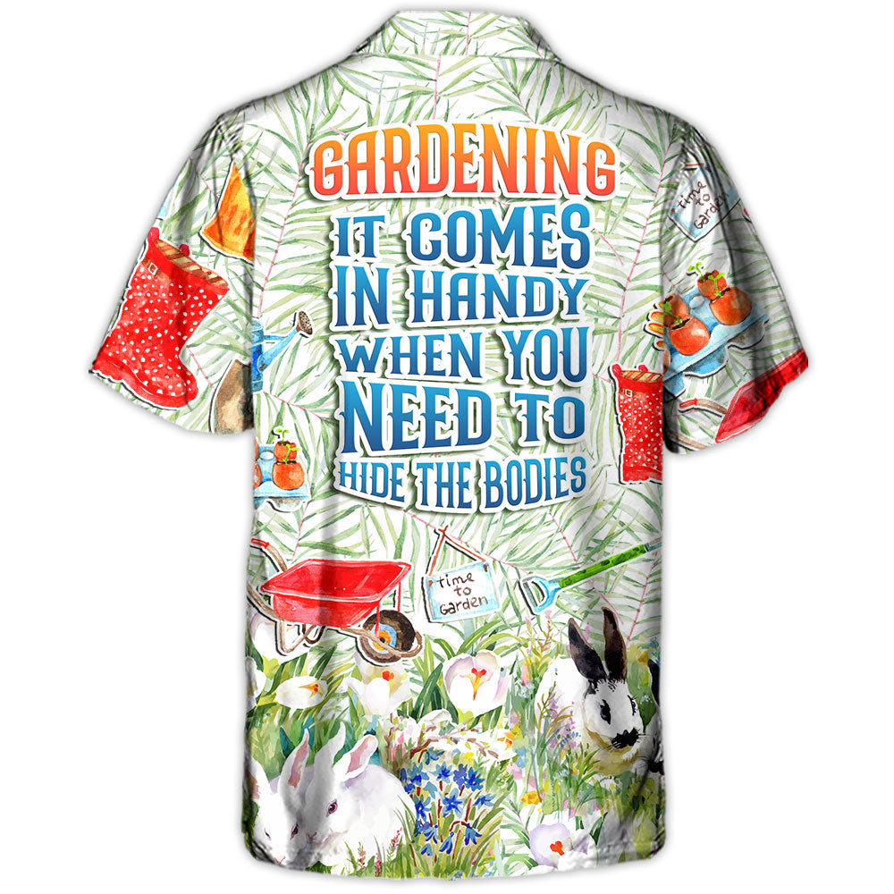 Vintage Gardening Plants Hawaiian Shirt Summer Design Detail For Coastal Travel