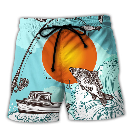 Fishing I Fish So I Don't Choke People Humor Beach Shorts For Beach Days And Outdoor Activities