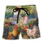 Gardening I Just Want To Work In My Garden Retro Beach Shorts For Warm Weather Trips And Everyday Use