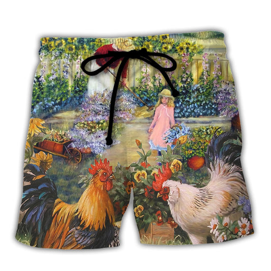 Gardening I Just Want To Work In My Garden Retro Beach Shorts For Warm Weather Trips And Everyday Use