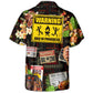 Funny Barbecue BBQ Beer Hawaiian Shirt All Over Print Detail For Warm Weather Events