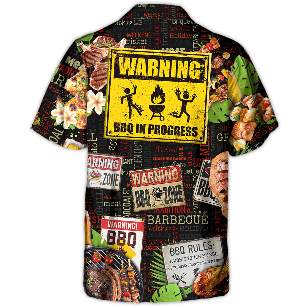 Funny Barbecue BBQ Beer Hawaiian Shirt All Over Print Detail For Warm Weather Events