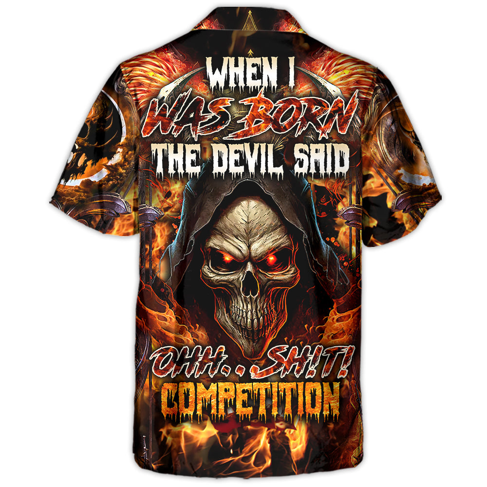 Skull Raise Underworld Competition Hawaiian Shirt Design Detail For Beach Days And Holiday Travel