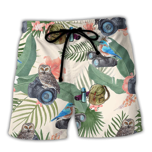 Bird Watching Beach Shorts For Resort Getaways And Comfortable Daily Use