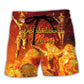 Festival Fire Spirit Desert Art Beach Shorts For Poolside Relaxation And Everyday Comfort