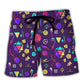 Purple Fantasy Roleplaying Beach Shorts For Oceanfront Escapes And Relaxed Casual Wear
