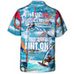 Windsurfing Adventure Graphic Hawaiian Shirt Print Closeup For Summer Travel