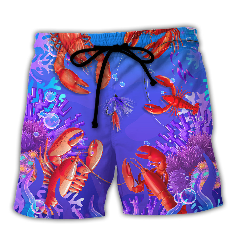Lobster Beach Shorts For Island Getaways And Relaxed Casual Wear