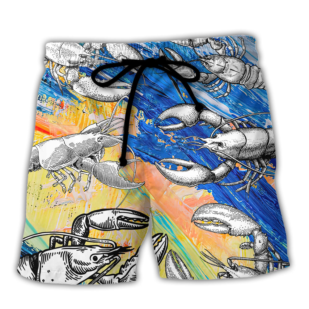 Lobstering Feed Me Crawfish And Tell Me I'm Beach Shorts For Resort Trips And Warm Weather Style