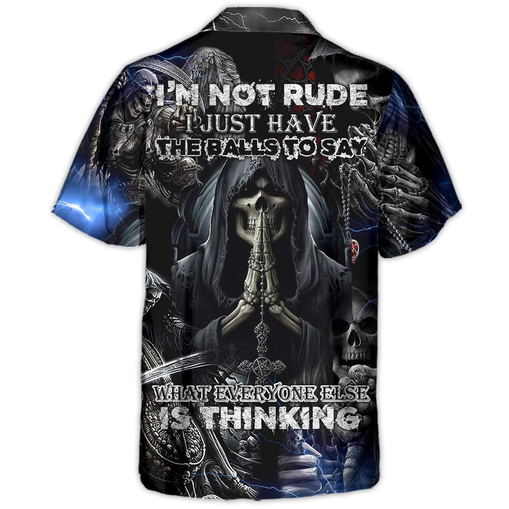 Dark Skull Hawaiian Shirt Resort Outfit View For Outdoor Gatherings