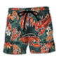 Lobster Funny About Lobsters Falling In Love Beach Shorts For Beach Days And Resort Travel