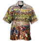 Horseback Riding Horse Hawaiian Shirt Graphic Artwork Detail For Casual Outings