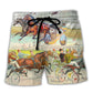 Harness Racing Horse Road Lover Beach Shorts For Outdoor Adventures And Comfort