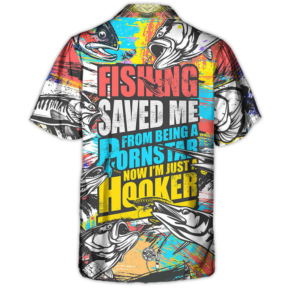 Funny Fishing Hooker Hawaiian Shirt For Coastal Adventures And Warm Weather Wear