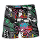 Octopus Racing Motorsport Racing Car Beach Shorts For Coastal Adventures And Thoughtful Gift Giving