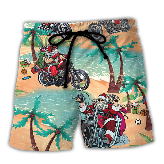 Driving With Santa Summer Beach Christmas In Beach Shorts For Festive Outdoor Style